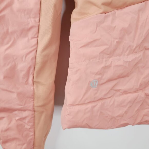 Lululemon Women's Pink Running Down For It All Hooded Puffer Jacket Size 4 - Picture 6 of 7